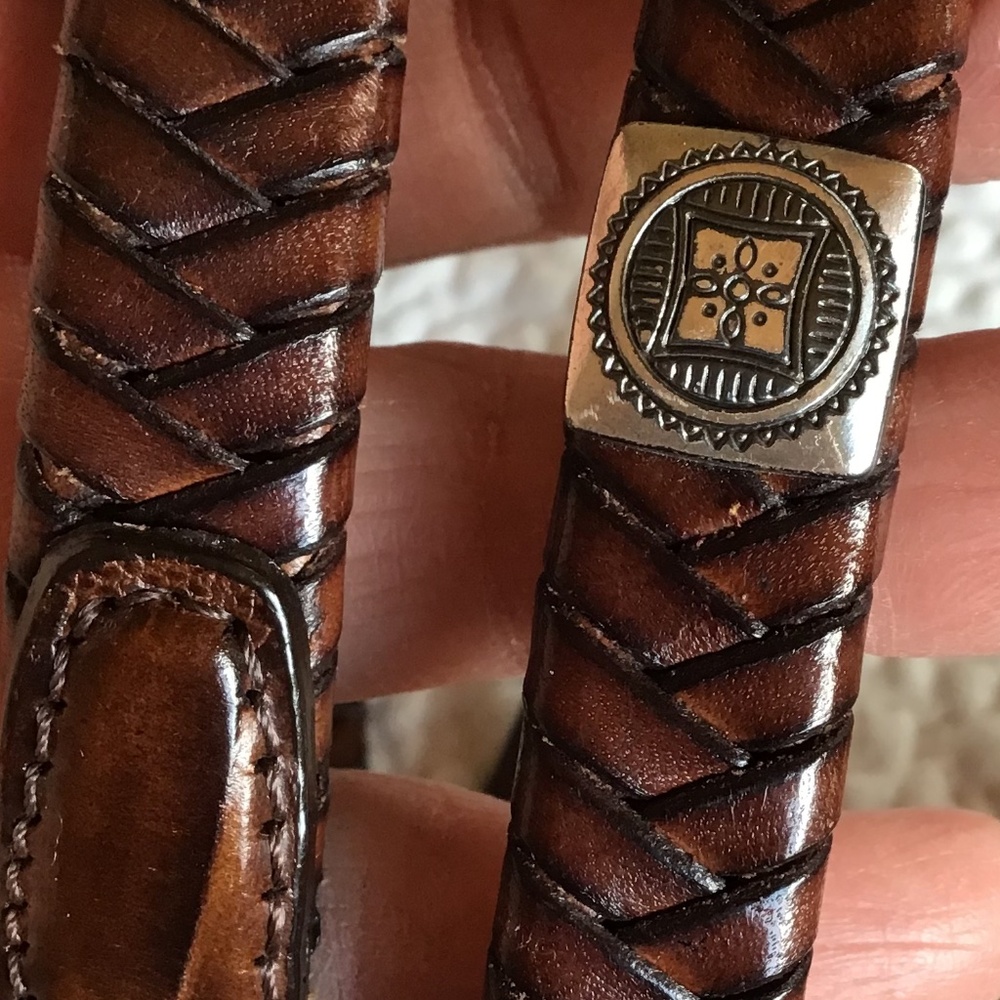 Brighton leather braided belt
